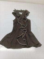 Allison Taylor Brown Ruffled Blouse