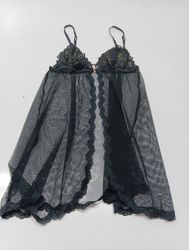 Victoria's Secret Camisola de Renda Preta Babydoll..