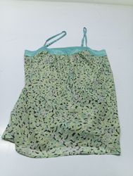 MIXIT Top a canotta da donna verde con stampa flor..