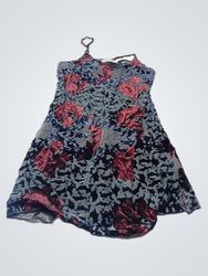 Abercrombie & Fitch Floral Print Velvet Slip Dress