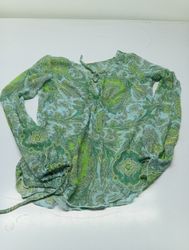Zoul Women's Green Paisley Print Blouse