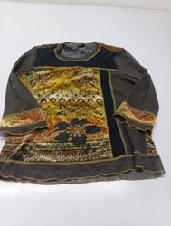 Tribal Long-Sleeve Tunic Top