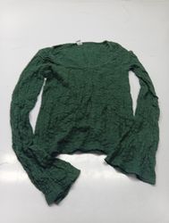 Old Navy Green Textured Long Sleeve Top