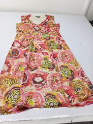 Abito midi con stampa floreale tribale