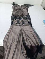 Black Beaded Flapper Dress