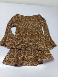 Leopard Print Bell Sleeve Top