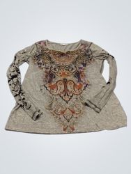 Women's Long Sleeve Graphic Print T-Shirt