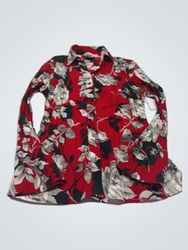 east 5th Petite Red Floral Print Button-Up Shirt