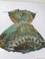 Shgikaly Sienna Rose Women's Peacock Print Dress