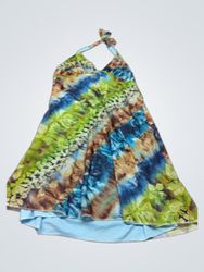 Halter neck floral print dress
