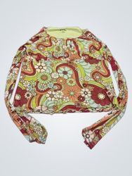 Art Class Floral Print Long Sleeve Top