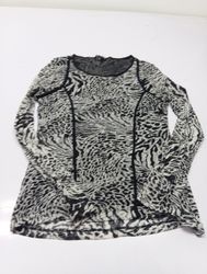 Proportion Petite Conrad C Animal Print Sheer Top