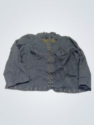 Denim Jacket with Gold Embellishments