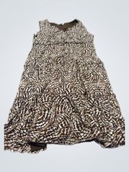 Charter Club Damen Kleid ohne Ärmel in Braun mit T..