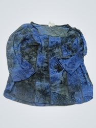 Sami & Jo Blue Paisley Print Langärmeliges Obertei..