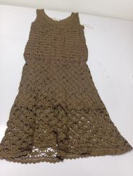 TESSOORI 100% Rayon Häkelkleid