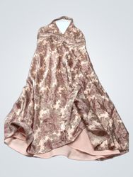 Loft Ann Taylor Vestito in Seta con Scollo Allacci..