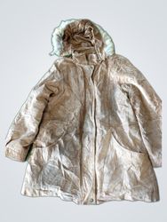 Brown Parka with Fur-Lined Hood