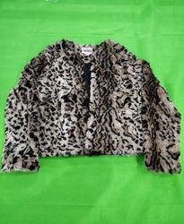 Faux Fur Leopard Print Jacket