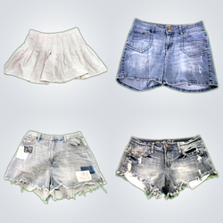 Y2K Distressed Denim Shorts