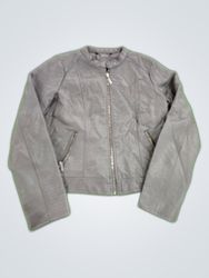 Gray Leather Jacket