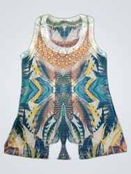 Feather Pattern Tank Top