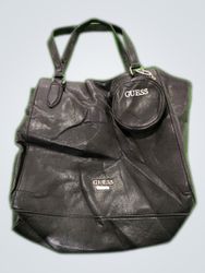Black Leather Tote Bag