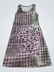 Unbranded Purple Leopard Print Mini Dress