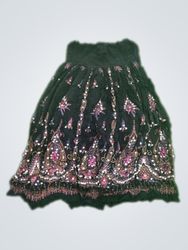Casee's Black Embroidered Mini Skirt