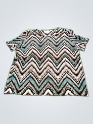 Alfred Dunner Printed Linen Blouse