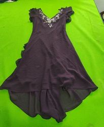 S.L. Fashions Purple Chiffon Dress