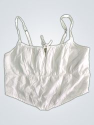 Hollister White Eyelet Camisole Top