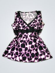 Sleeveless V-neck Top with Floral Print