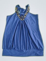 Six Degrees of Separation Blue Embellished Halter ..