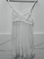 White Lace Babydoll Nightgown