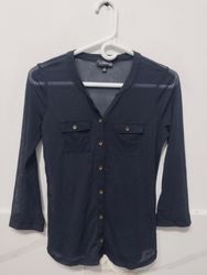 A Camisa Transparente de Botões Limitada