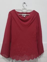 Blusa vermelha Sheri Martin New York tamanho 12