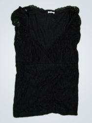 Black Lace Trim Camisole Top