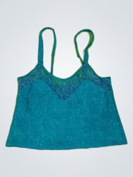 Teal Lace Trim Camisole