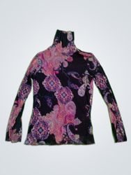 Unbranded Printed Turtleneck Knit Top