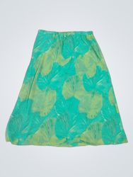 Liz Claiborne Teal Printed Mini Skirt