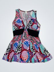 Peachy Printed Mini Dress