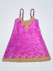 New York & Company Purple Satin Slip Dress