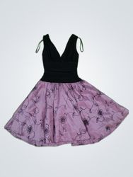Black and Purple Floral Dress