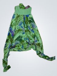 Green Floral Pattern Dress