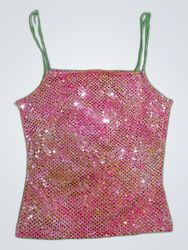 Sequined Pink Tank Top