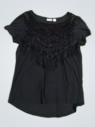 CAFO Black Fringe Blouse