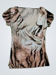 Boston Proper Printed Wrap Blouse