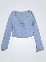 Kimchi Blue Sheer Lace Knit Blouse