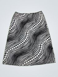 Eye Candy Black and White Printed Skirt